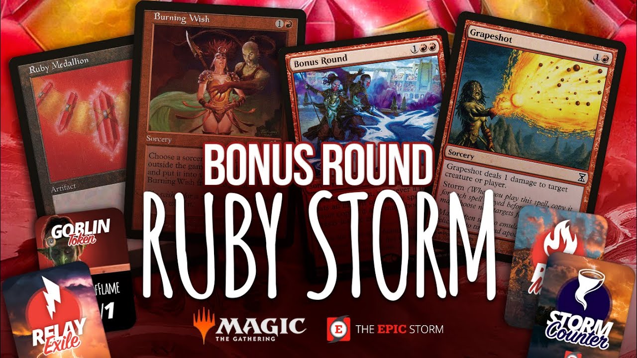 Budget Legacy! Ruby Storm Combo &mdash; Burning Wish, Bonus Round, & Ruby Medallion | Magic: The Gathering