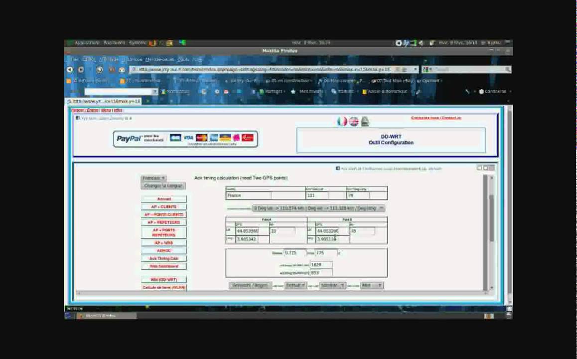 Calcul du Ack-Timing r&eacute;seau WDS Wifi pour dd-wrt