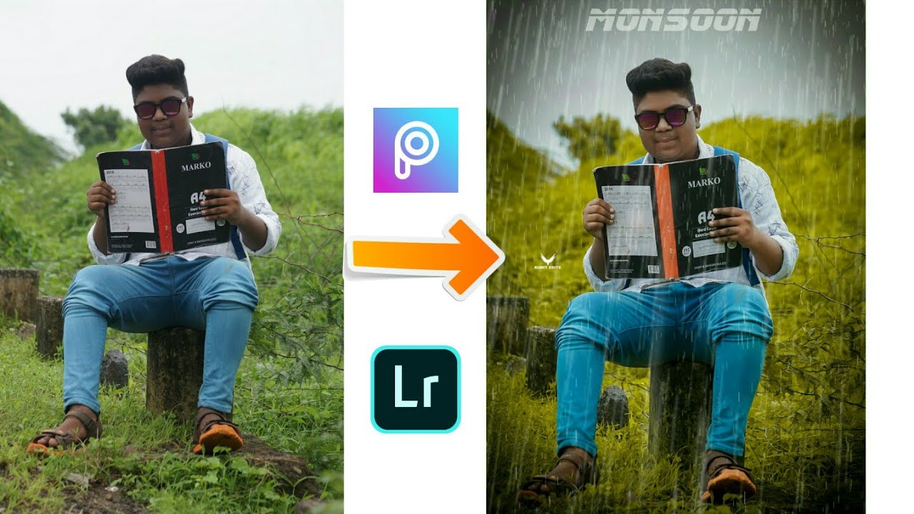 Picsart Monsoon Rain photo editing ... Tutorial