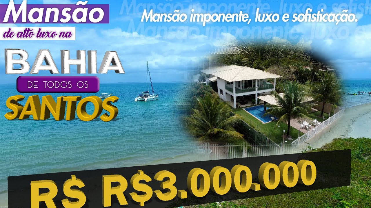 Mansão alto Luxo na Bahia de todos os Santos com academia e elevador privativo. #imoveisdeluxo