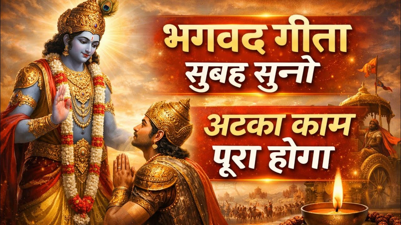भगवद गीता सुबह सुनो 🌅 | रुका हुआ हर काम पूरा होगा 🙏 #bhagavadgita #krishnagyan 