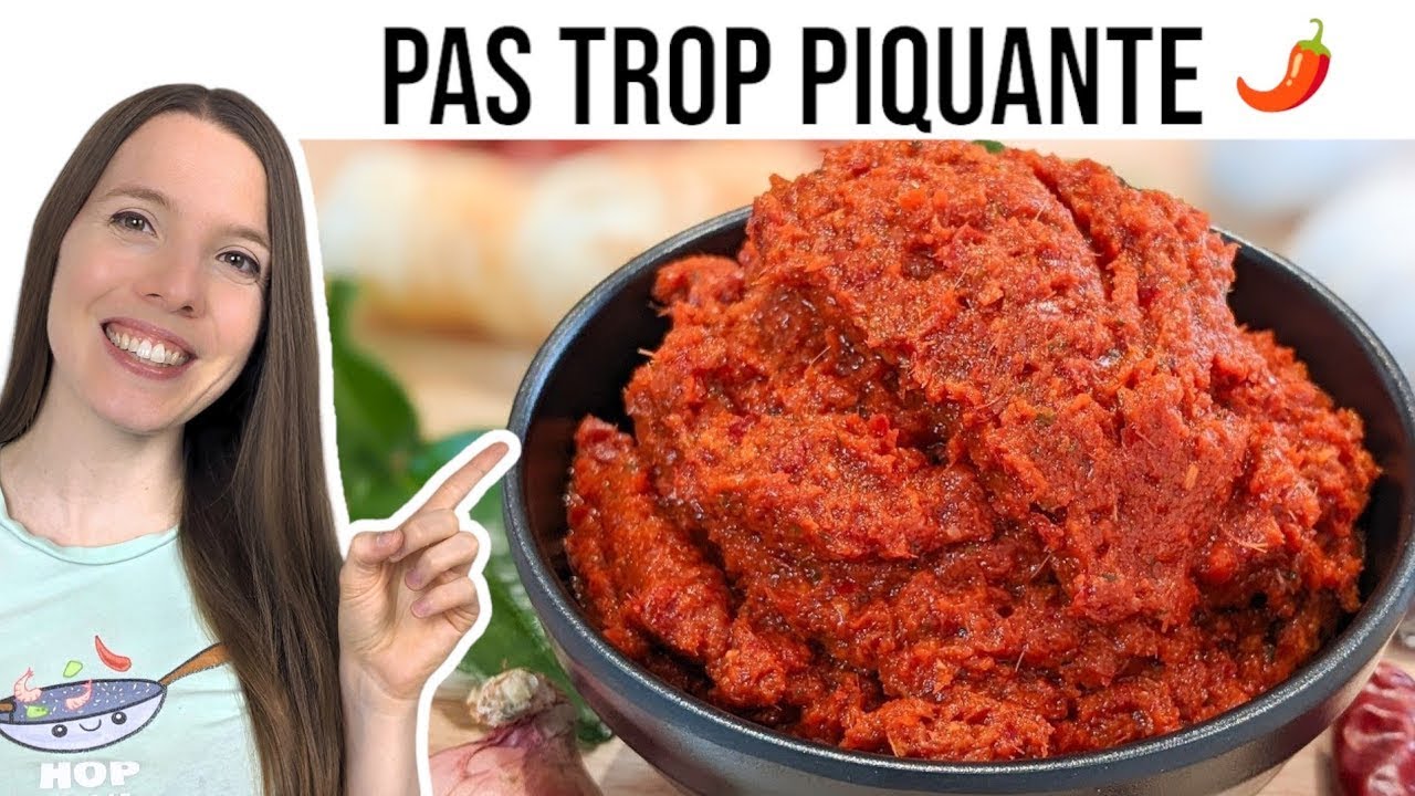 PÂTE DE CURRY (CARI) ROUGE THAÏ FAIT DE A à Z (RAPIDE ET FACILE) - RED CURRY PASTE - HOP DANS LE WOK