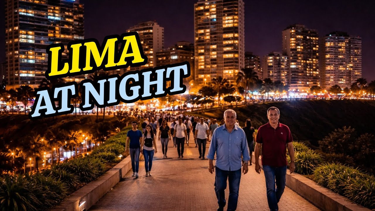 RELAXING NIGHT WALK IN LIMA 🇵🇪 | CITY SOUNDS 4K | WALKING TOUR IN PERU 