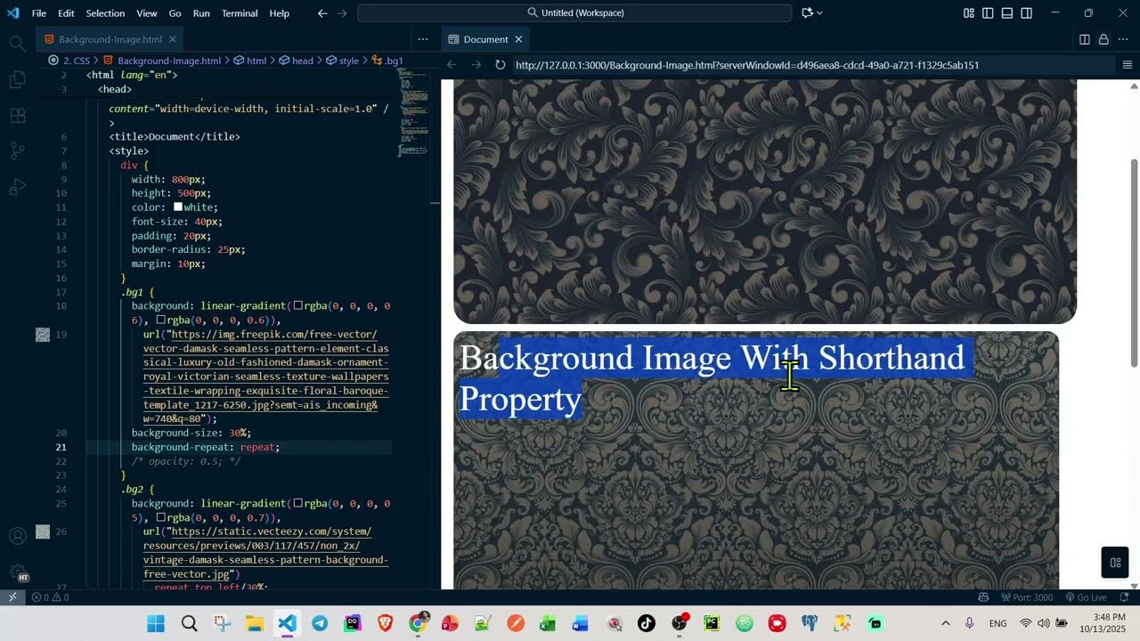 មេរៀន CSS - Using Background Image Properties with Opacity and Transparency in CSS
