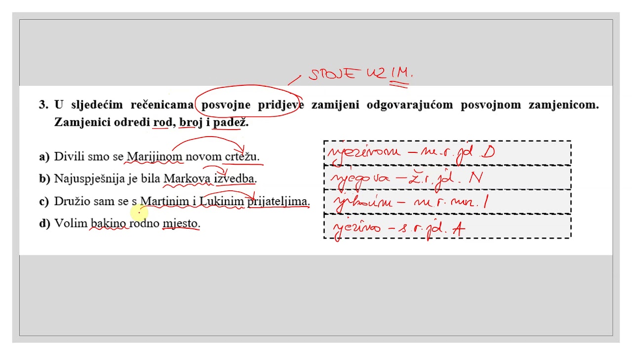 Zamjenice (rad na zadacima)