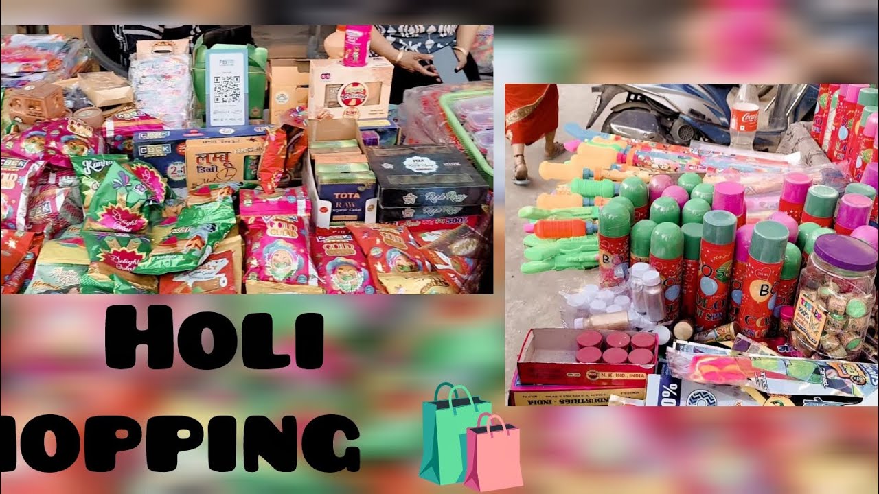 Holi shopping vlog 🛍️🛍️