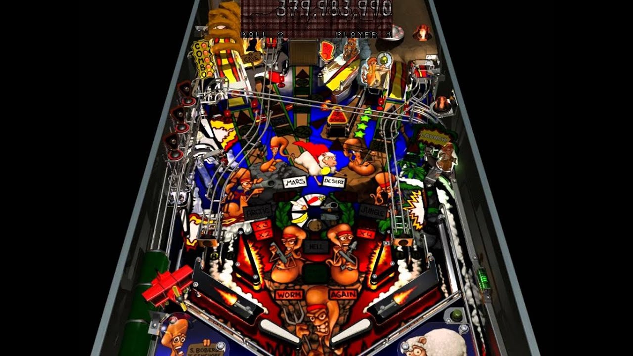 Worms Pinball (Team17) (Windows) [1998] [PC Longplay]