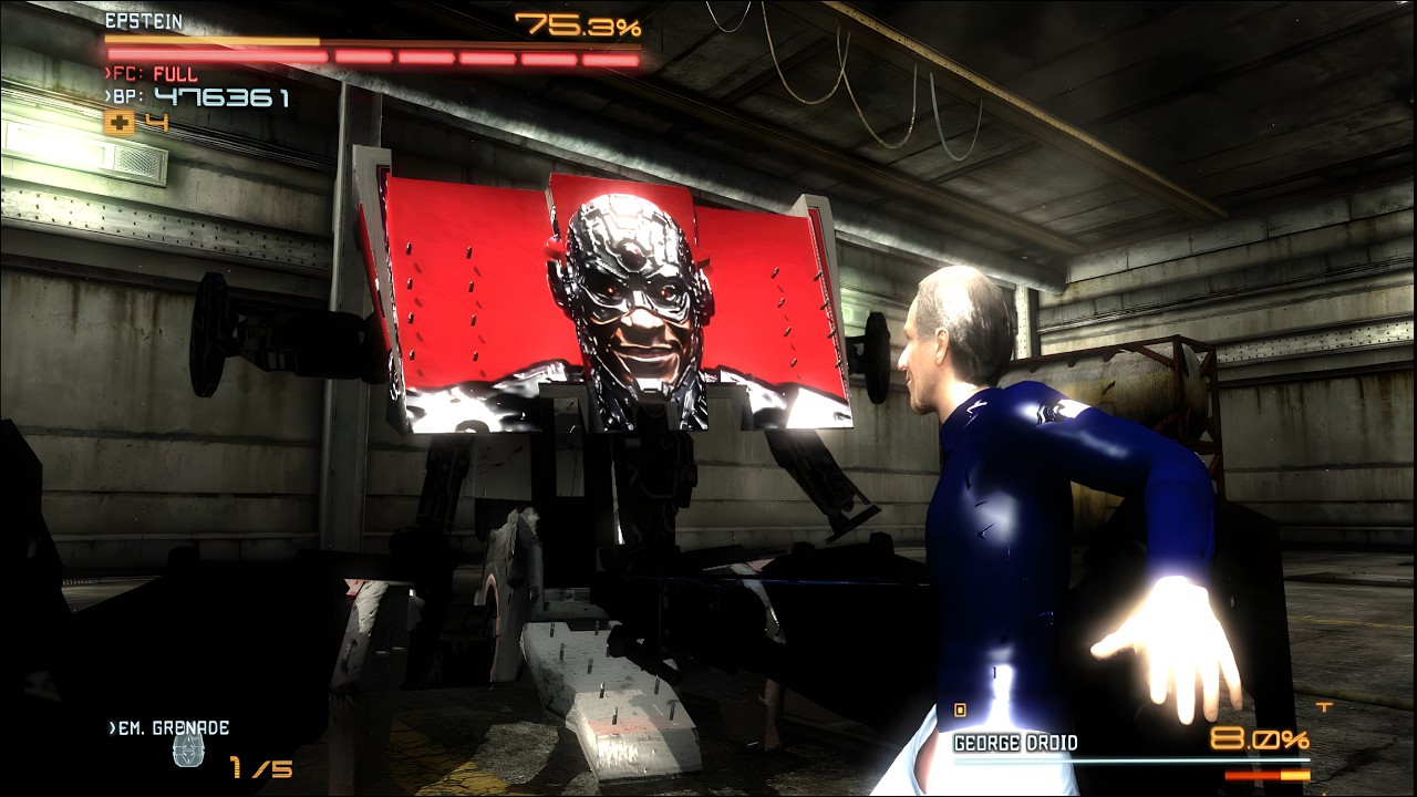 Epstein vs George Droid Boss Fight (Epstein Gear Rising)
