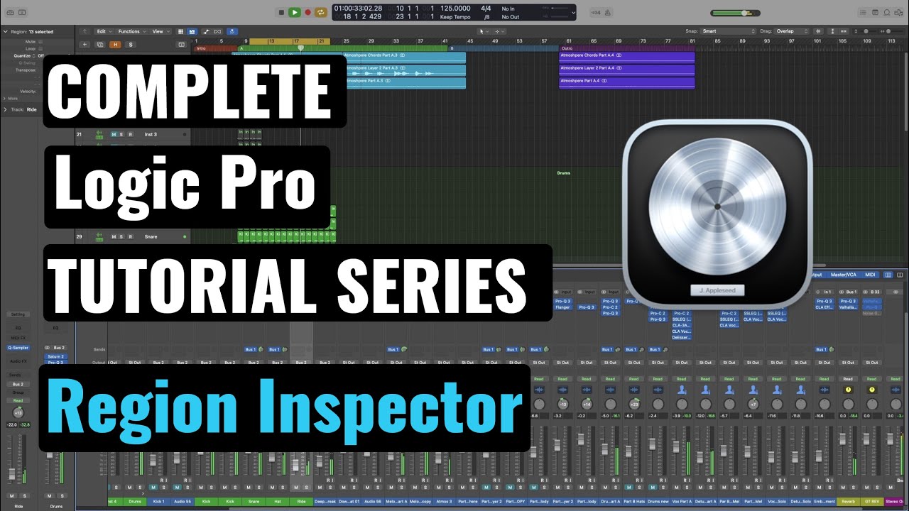 Logic Pro Complete Tutorial - 08 Region Inspector