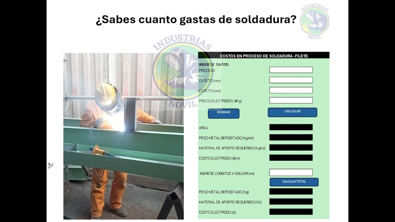 Sabes Cuánto gastas de soldadura?   Calculadora de costos de soldadura (Ejemplos reales)