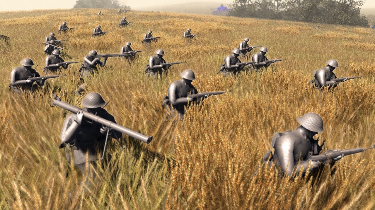The Battle for BLUTANNIA Begins ! Grey Army Men are on the March ! (AMOW)