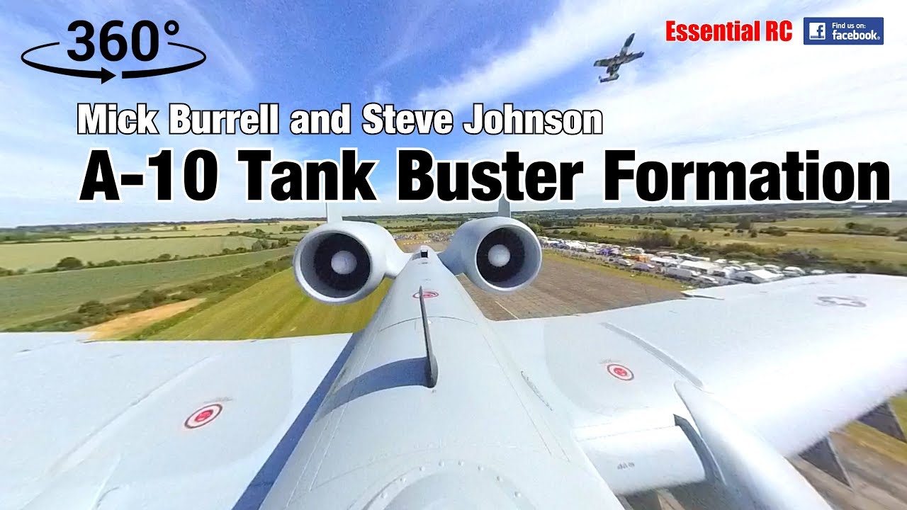 A-10 TANK BUSTER RC JETS (360 PANORAMIC ONBOARD VIDEO) *You control the view !*