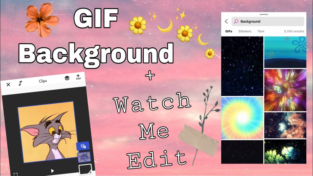 How to add GIFs as a background on Funimate! + watch me edit🌼💛