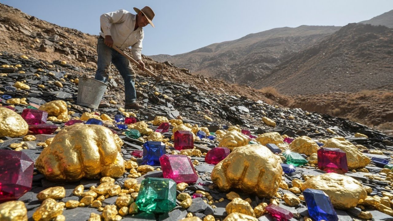 Man Discovers Mountains of Gold & Giant Gemstones While Digging in the Wild!