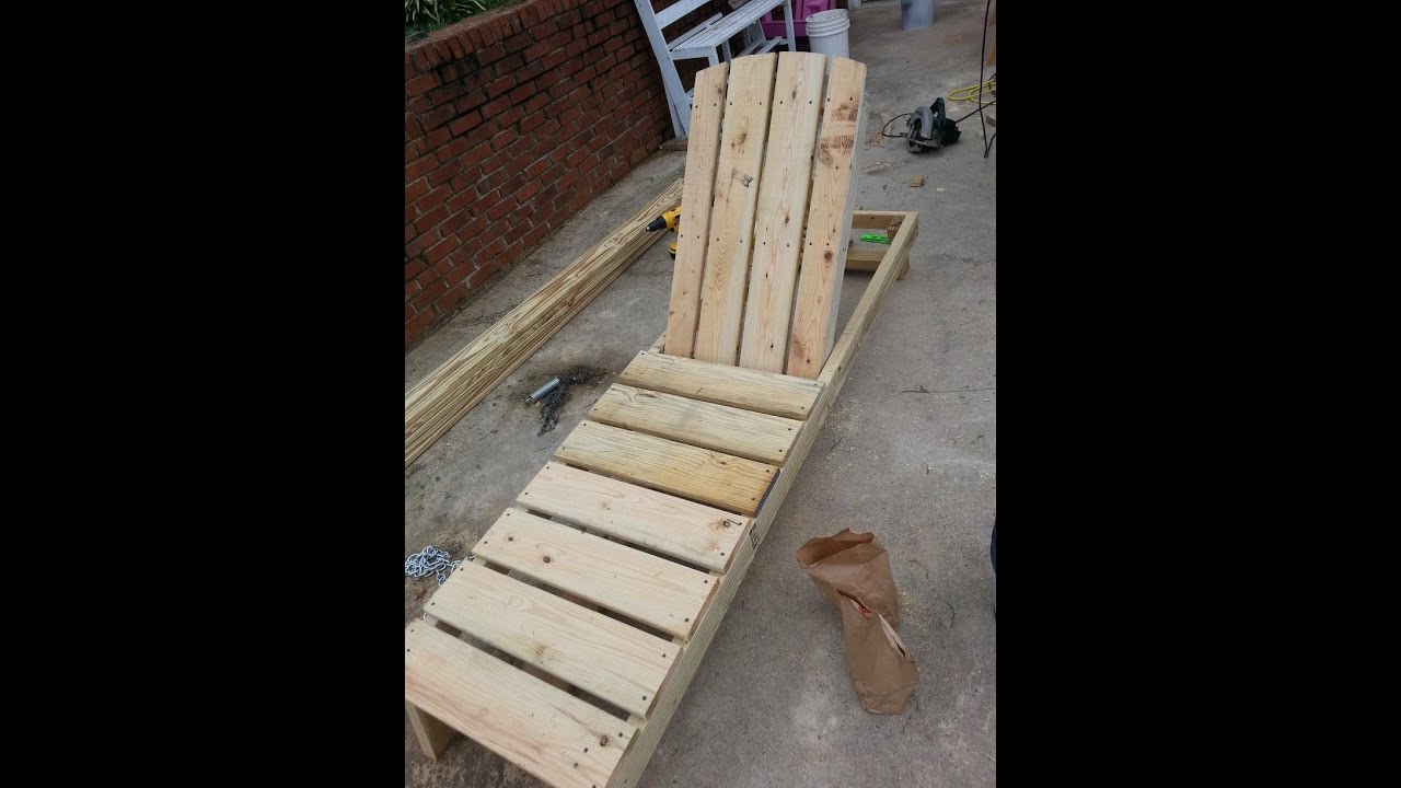 How to build a chaise lounge/ pool chair part 2.