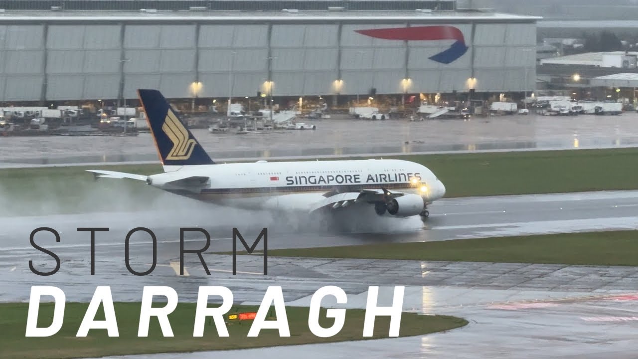 Storm Darragh This is How Airbus A380 Professional Pilots do Land in Extreme Weather