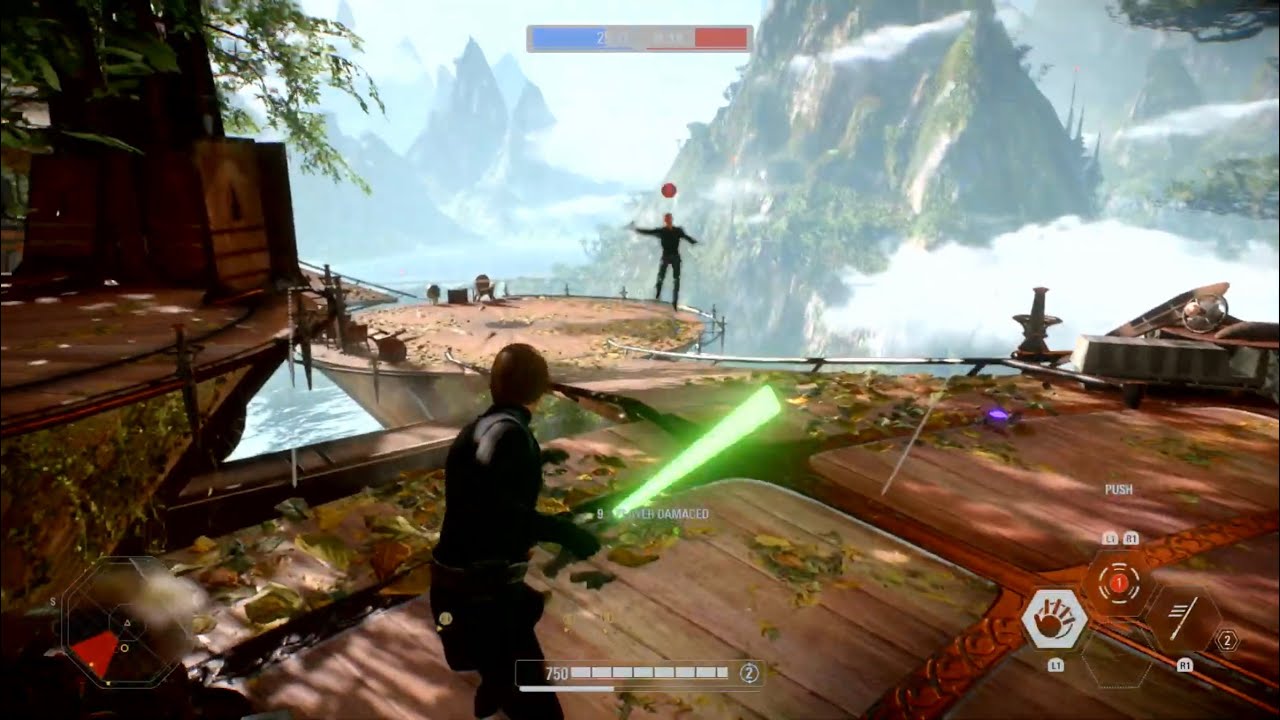 Star Wars Battlefront 2 Heroes vs Villains - Luke Skywalker pushes only