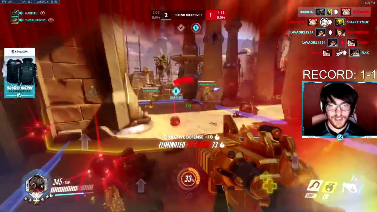 #1 BEST TANK - HARBLEU HAMMOND + ROADHOG GAMEPLAY OVERWATCH SEASON 25 TOP 500