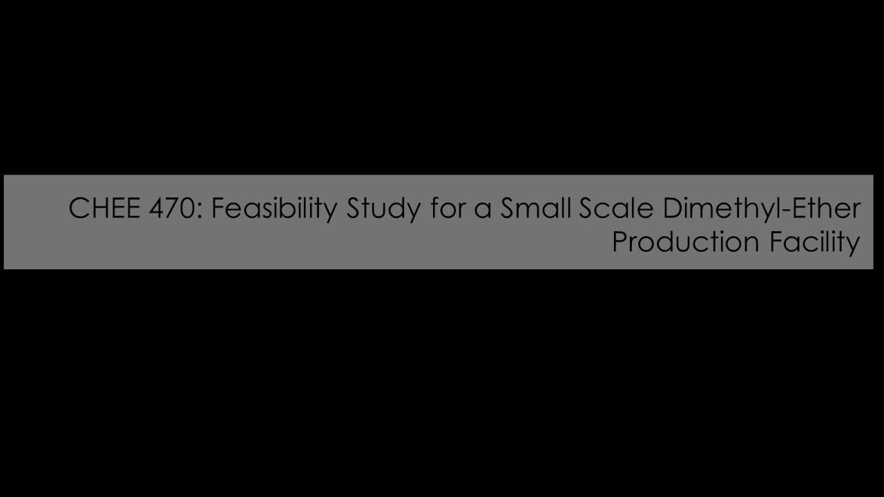 Design of a Small Scale Methanol to Dimethyl Ether plant by CHEE 470 Queen's University