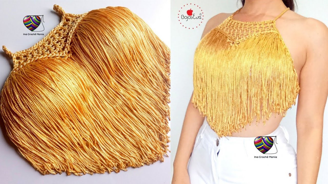 Cropped de crochê réveillon e carnaval PP,P,M,G e GG Top crochê