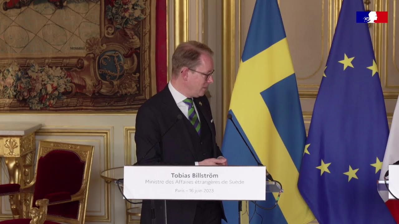 D&eacute;claration de presse conjointe de  Catherine Colonna et Tobias Billstr&ouml;m