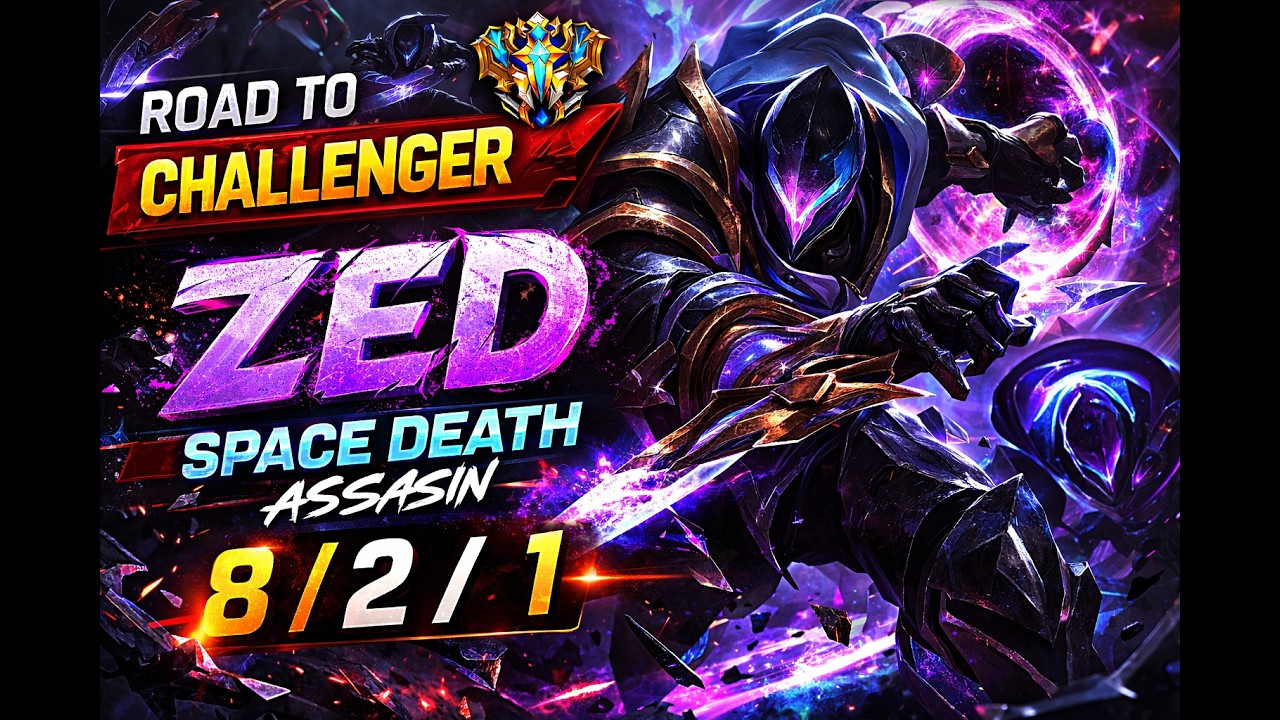 [Wild Rift] Zed 8/2/1 – One Combo One Kill - Shadow Assassin Domination