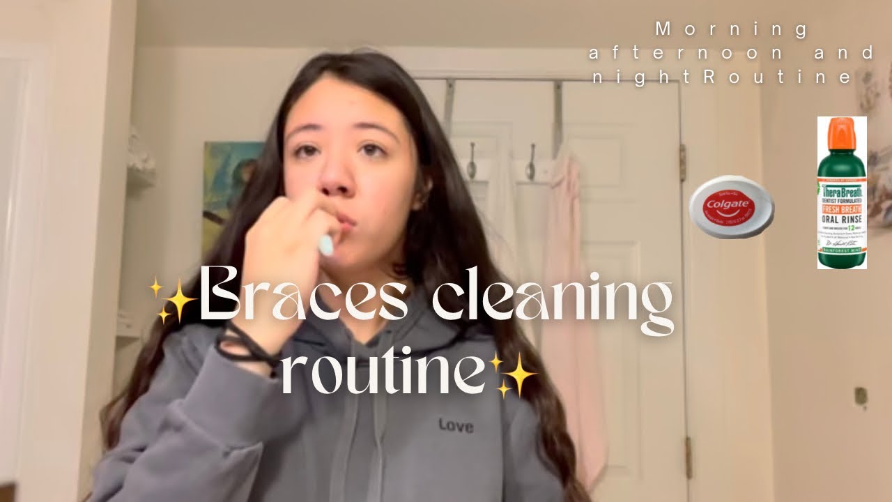 Braces cleaning routine|flossing, brushing, keeping teeth white