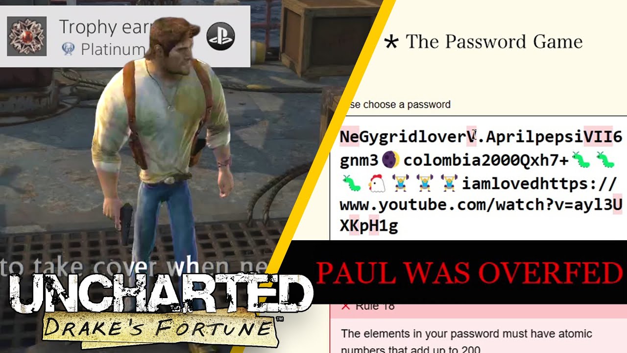 finndrude Streams: Uncharted Platinum & The Password Game