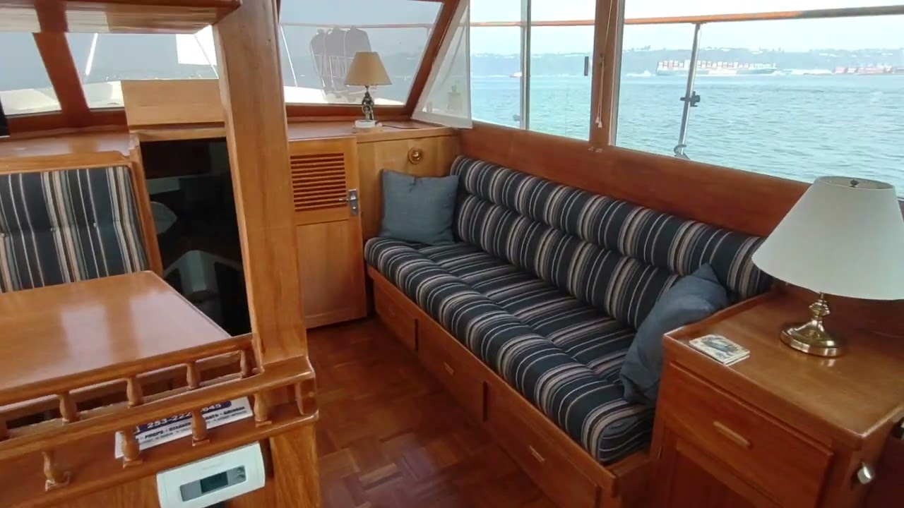 1987 Ed Monk Jr. Roughwater 42 Test drive and cabin walk.. #monk #edmonk #Roughwater #Trawler