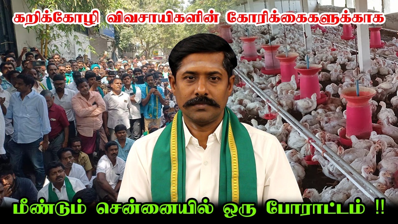 கறிக்கோழி விவசாயிகளின் கோரிக்கைகளுக்காக மீண்டும் சென்னையில் ஒரு போராட்டம் !!