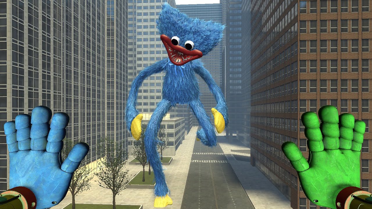 HUGE HUGGY WUGGY FROM POPPY PLAYTIME IS HUNTING FOR ME TO EAT IN THE BIG CITY | Garry’s Mod! 