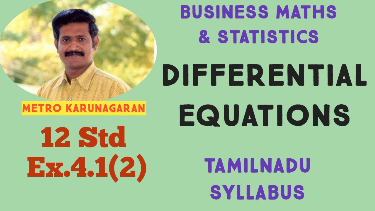 12th Std BM Ex.4.1(2) Find the DIFFERENTIAL Equation of the following y= CX+c-c^3 (ii) y= c(x-c)^2