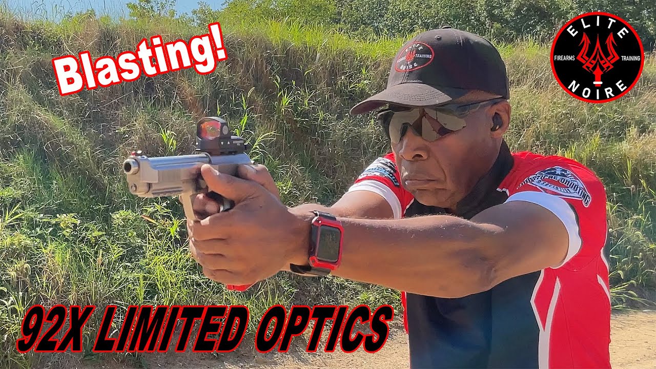 Blasting my Beretta 92X Performance Limited Optic - Elite Noire Firearms Academy - Dwight Mitchell