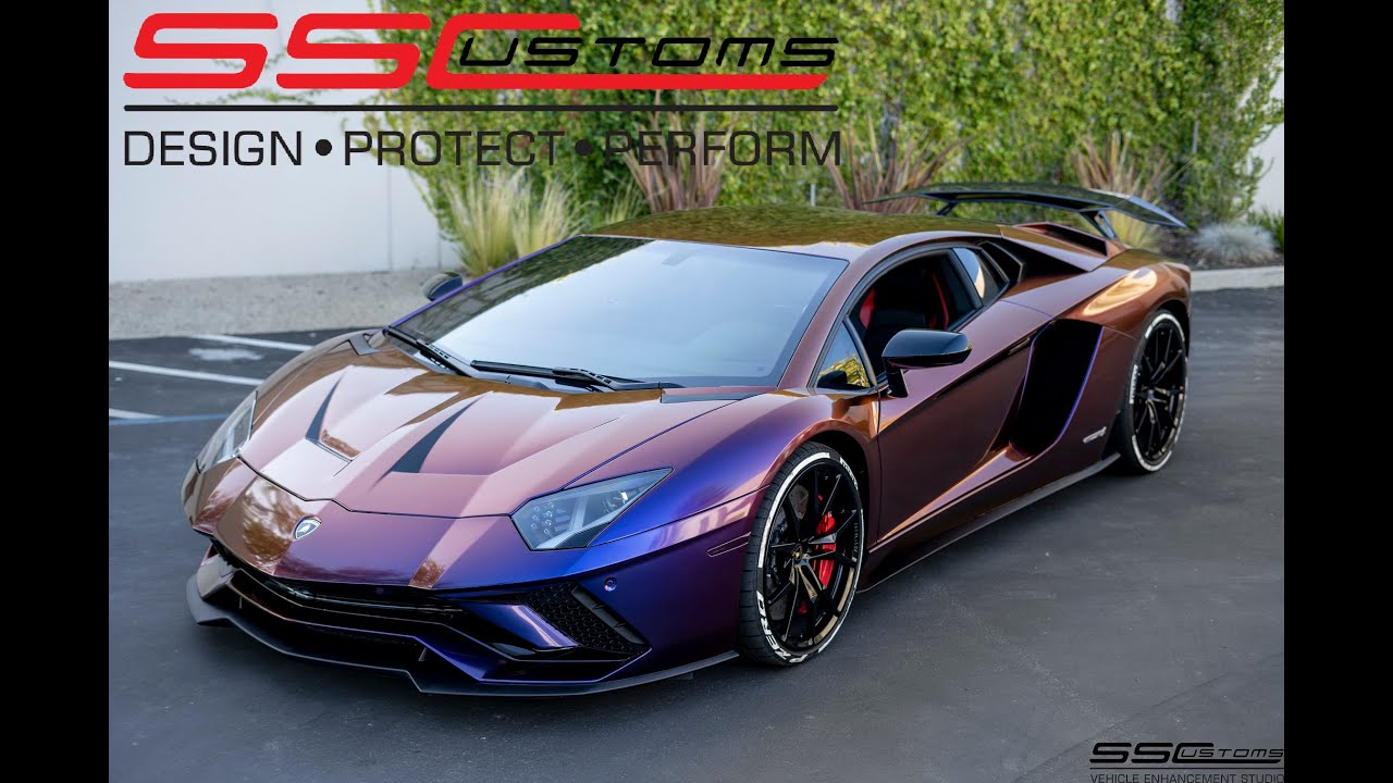 Color shifting wrap on this Lamborghini Aventador!! | [SS Customs]