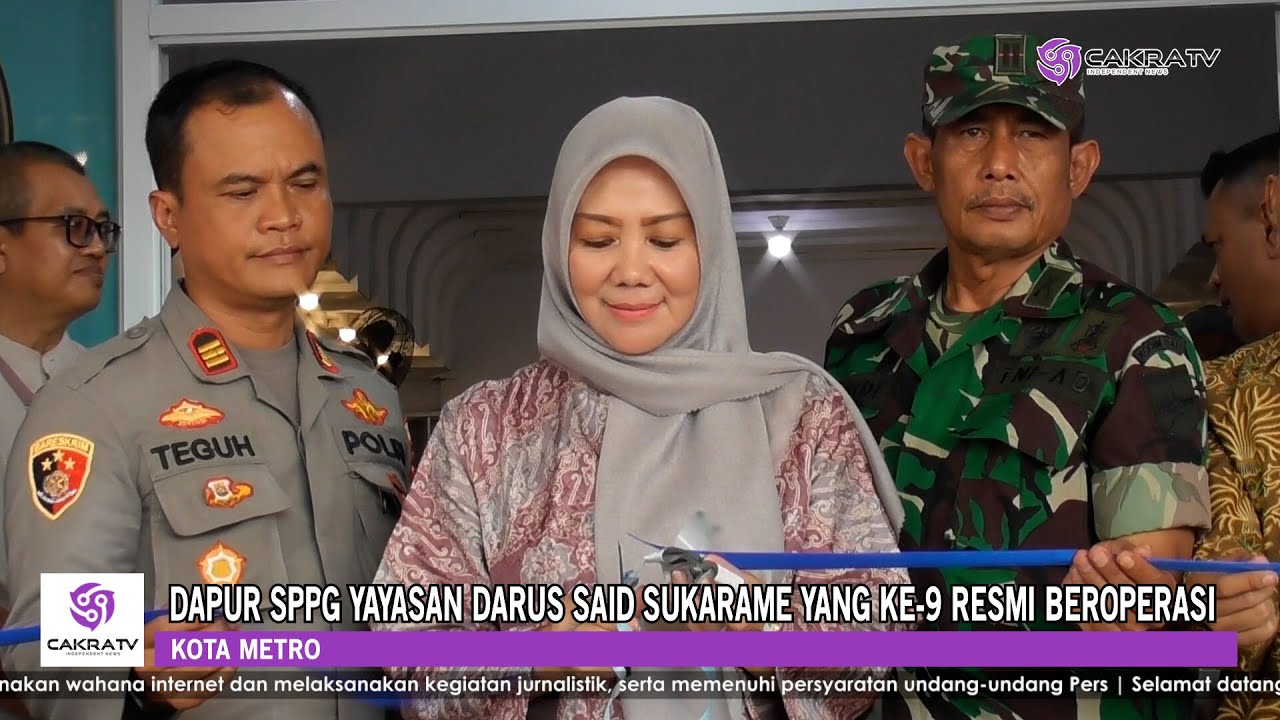 Dapur SPPG Yayasan Darus Said Sukarame yang Ke-9 Resmi Beroperasi