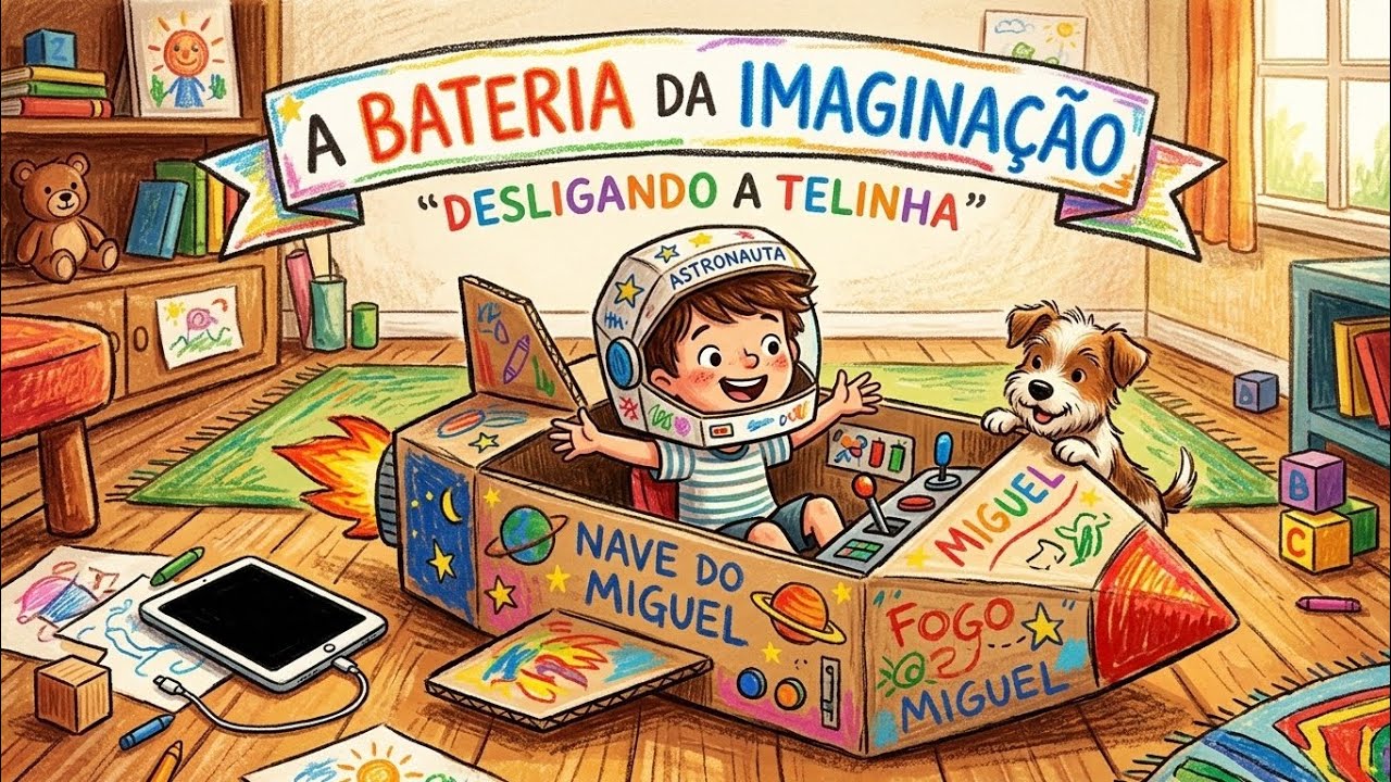 O Feitiço da Telinha: A Aventura do Miguel no Mundo Real (História sobre Tempo de Tela)