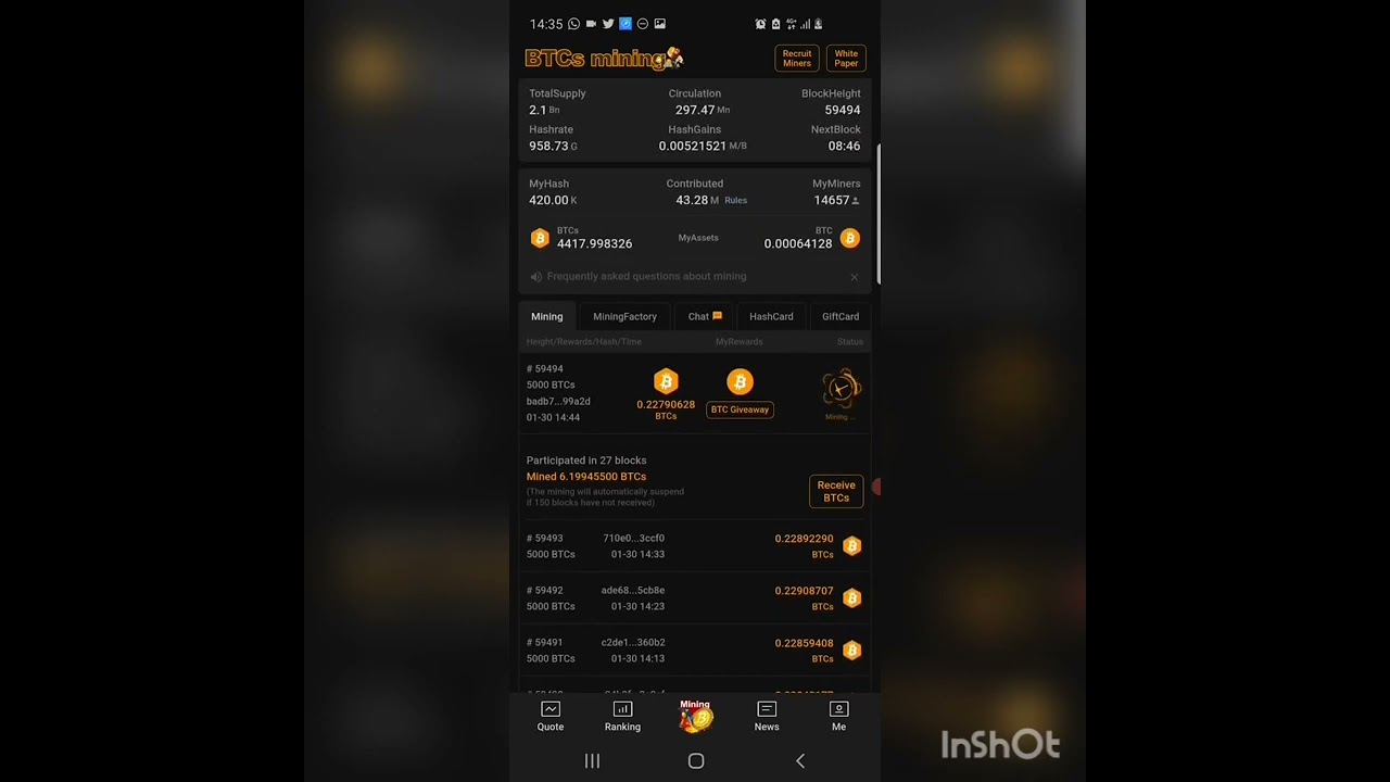 FREE BTCS SATOSHI MINING