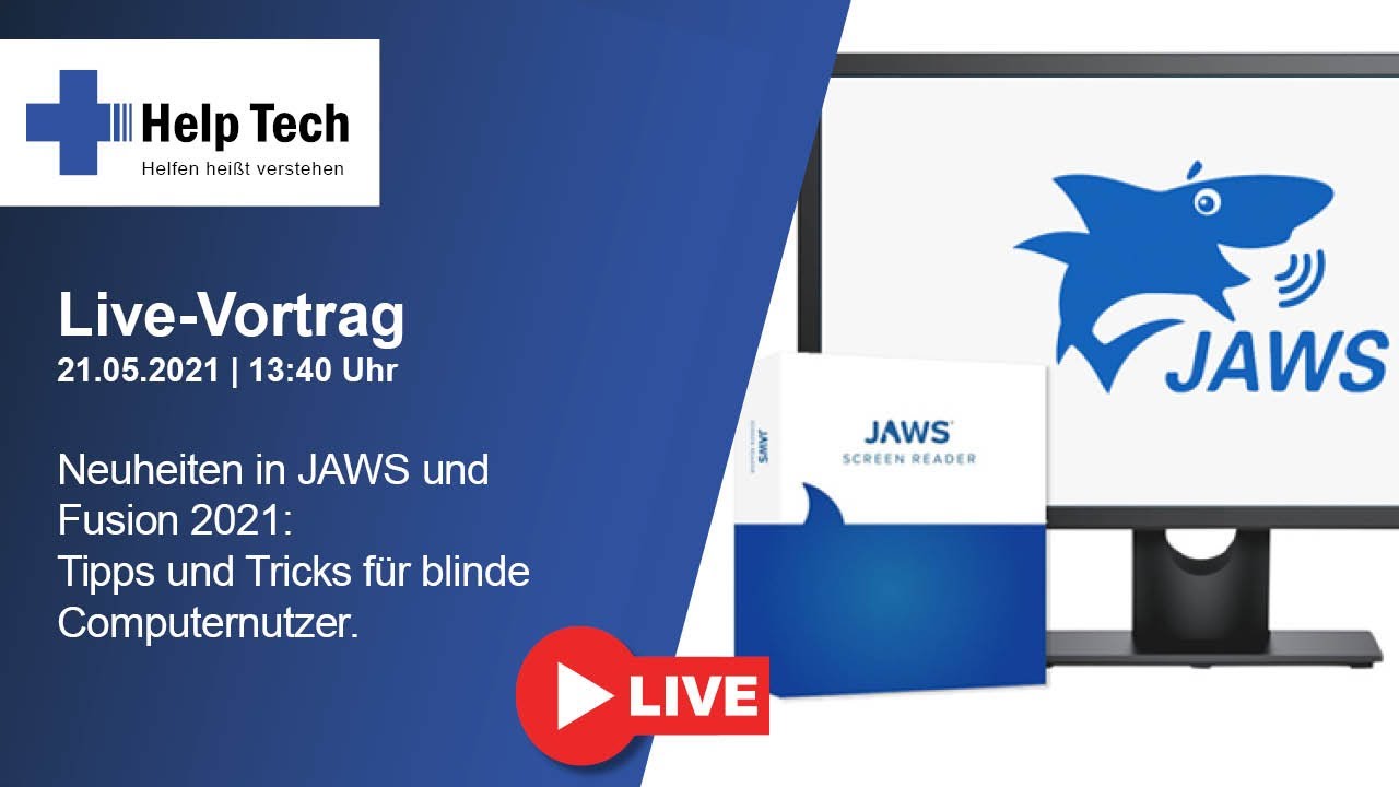 Neuheiten in JAWS und Fusion 2021: Tipps und Tricks für blinde Computernutzer.