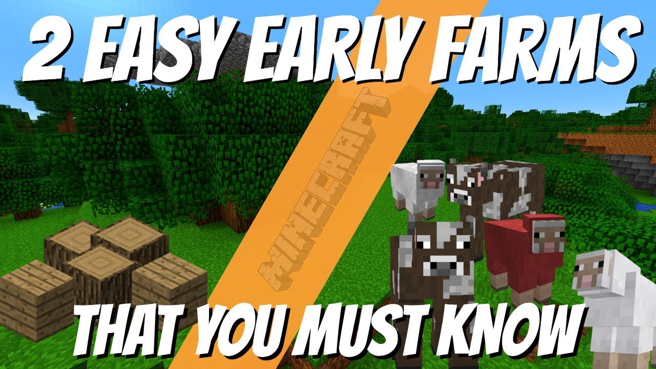 Minecraft My Favourite Early Game Farms You Need by Avomance Minecraft Farm Tutorials