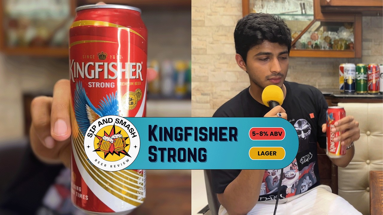 Daily Beer Review &ndash; Kingfisher Strong | 500ml Can Chug & Rating | 5-8% ABV