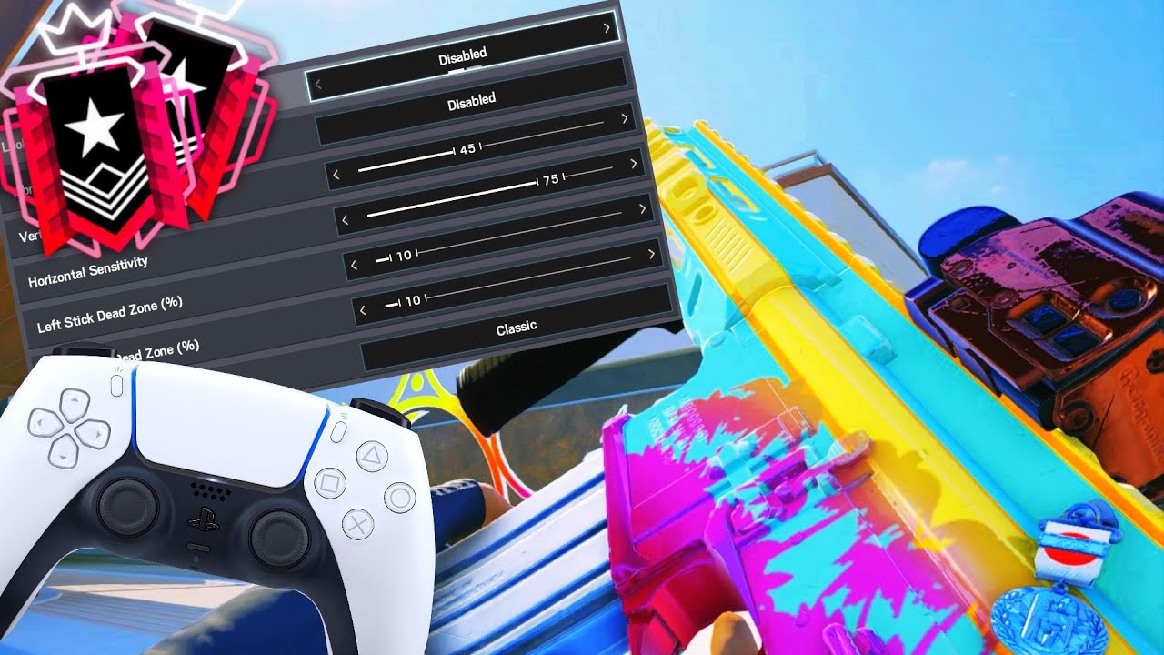 *BEST* NO RECOIL AIM SETTINGS TO GET CHAMPION ON CONTROLLER (PS5/XBOX) - Rainbow Six Siege