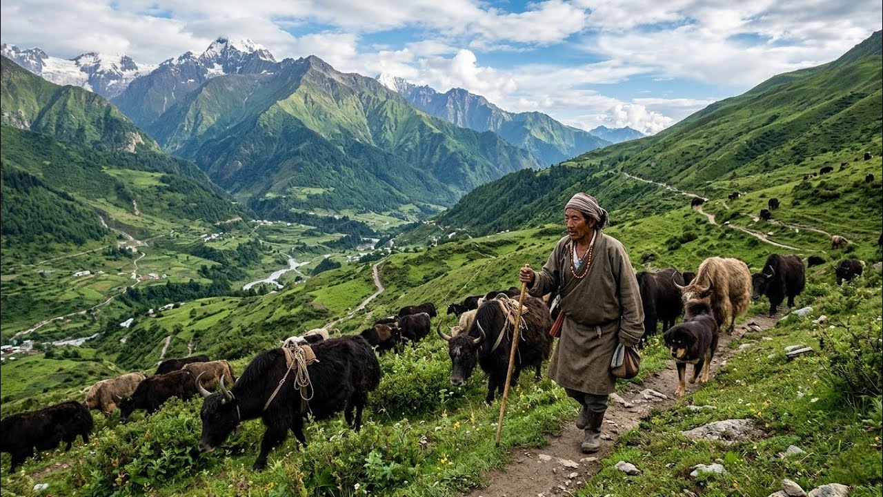 Living With Yaks in the Himalayas | Nomadic Herdsmen Life | Village Life Nepal