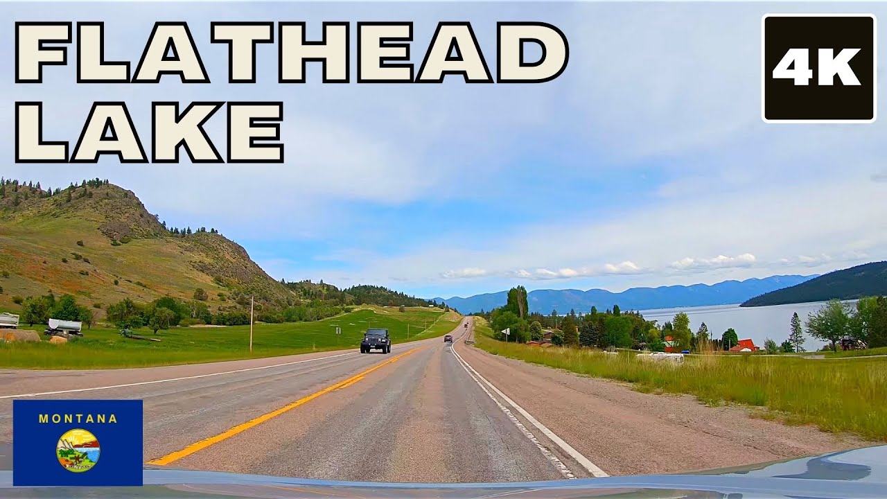 Flathead Lake 4K drive - Montana