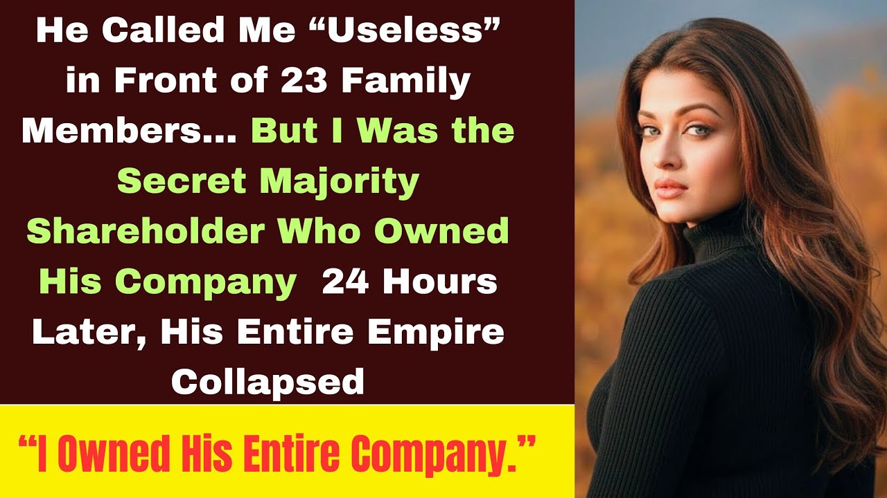 He Called Me “Useless” in Front of 23 Family Members, But I Was the Secret Majority Shareholder...☺️