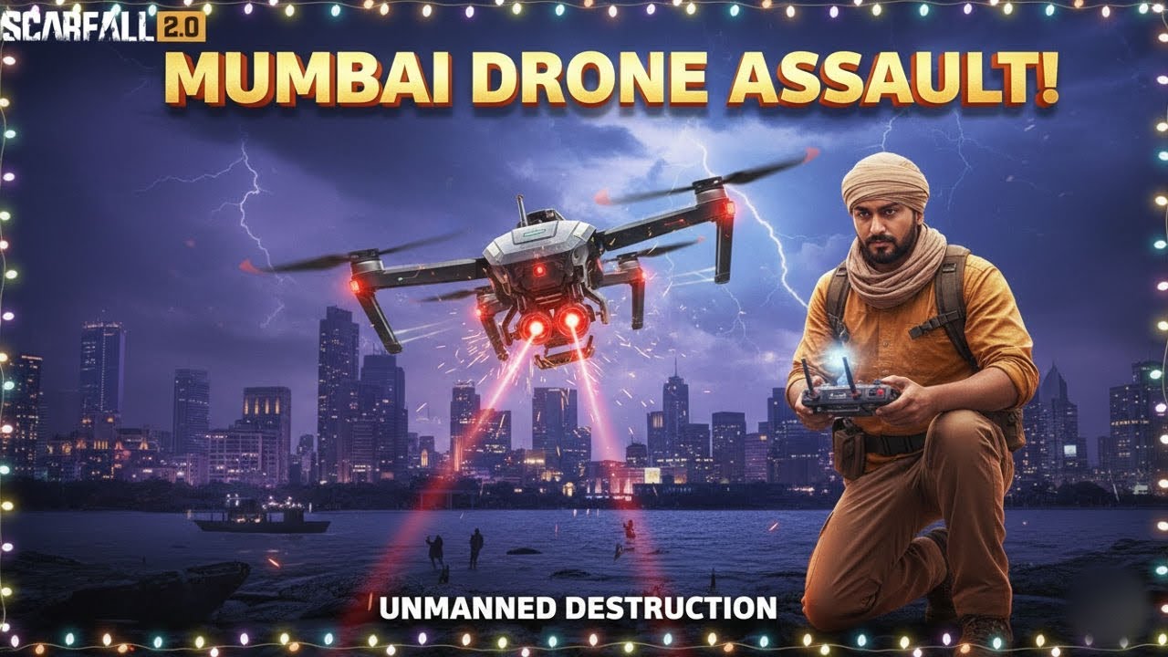 Mumbai Map Drone Mode 🚁🔥 | Insane Aerial View & Action | ScarFall Gameplay