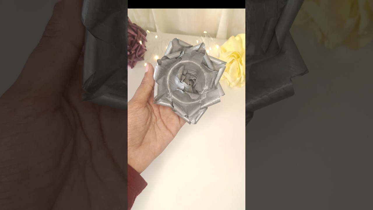 Paper Rose | Flower making with paper 