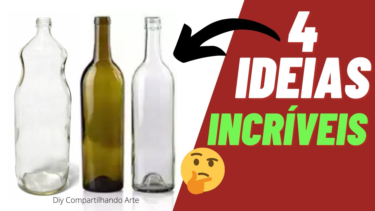 GARRAFAS DECORADAS 4 IDEIAS QUE VAO TE SURPREENDER! Artesanato do Diy Compartilhando Arte