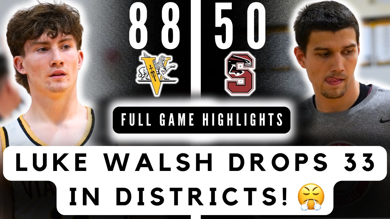 VIANNEY vs ROCKWOOD SUMMIT | Luke Walsh Drops 33 Points in DISTRICTS! | Full Game Highlights