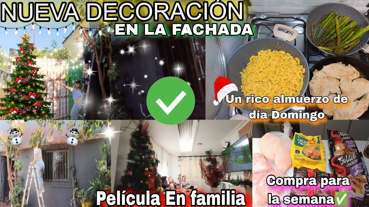 BONITO CAMBIO en LA ENTRADA DE LA CASA ✨🎄| Recordamos JUNTOS 📽️| NUEVO LOOK 💆🏼‍♀️ | COMPRAS 🍗🥩✅