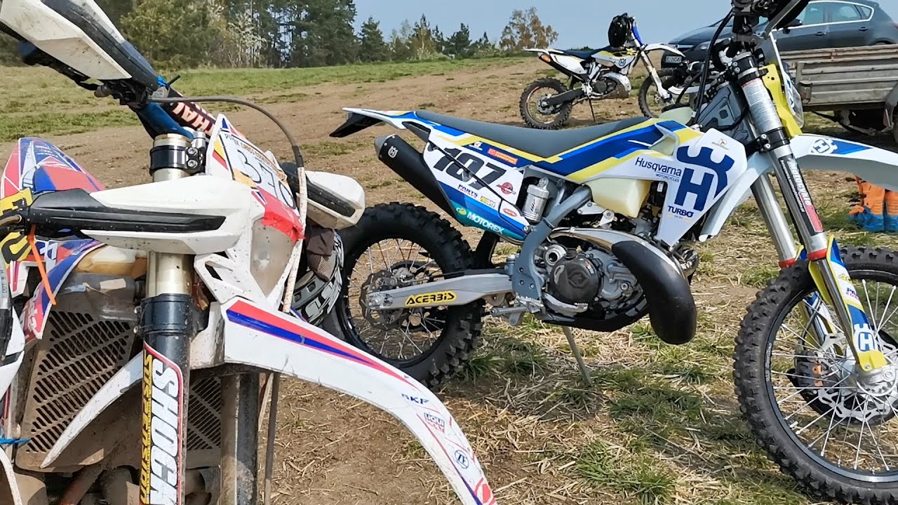 Yamaha YZ 250 - Beta 300 Racing - 3x Husqvarna TE 300 - Kolejny ciężki podjazd / Enduro trening